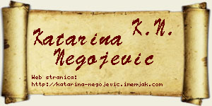 Katarina Negojević vizit kartica